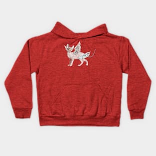 Valentines Day Sphynx Cat Cupid Kids Hoodie